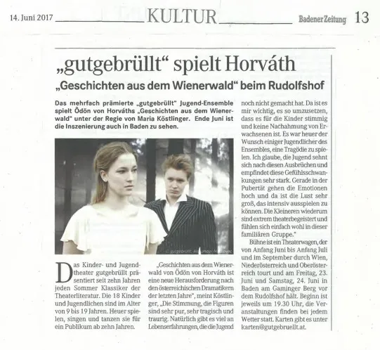 Press clipping about gutgebrüllt