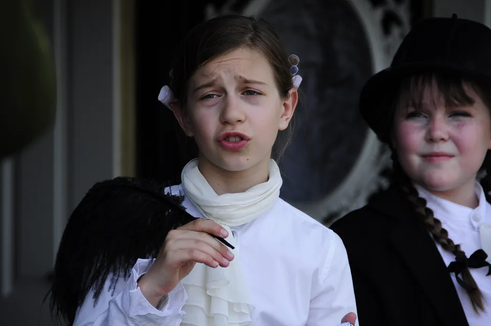 Two young performers on stage